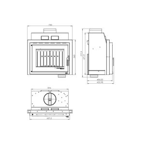 Wkład kominkowy UNIFLAM DURO 600 S ref. 837-013